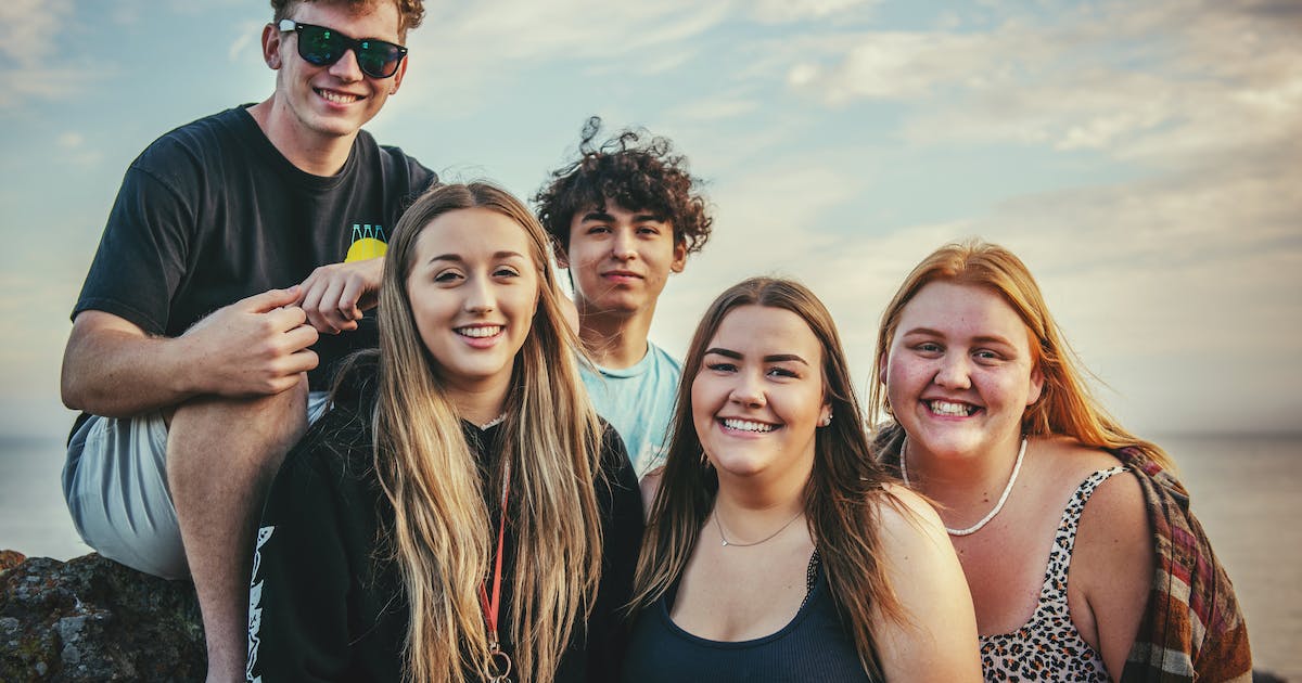 group of friends smiling