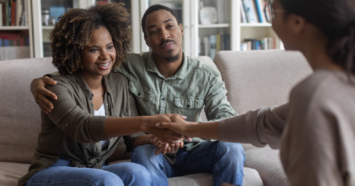 African American couple in therapy 